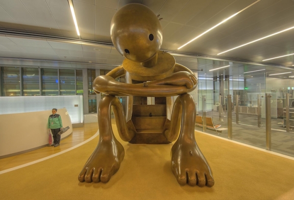 Whimsical Bronze Sculptures Turn Airport into Interactive Playground